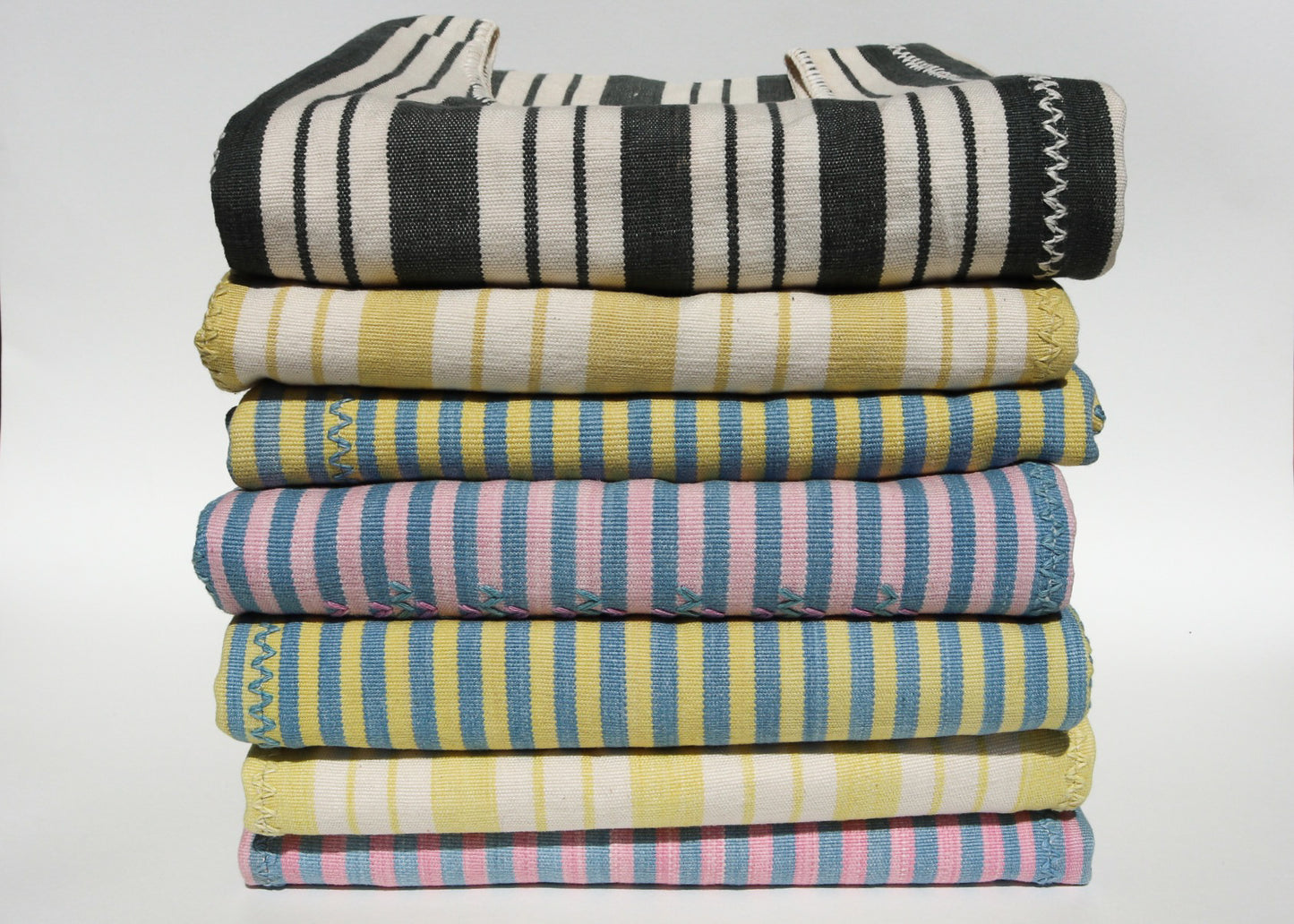 YELLOW STRIPE NARROW MIDI KAFTAN