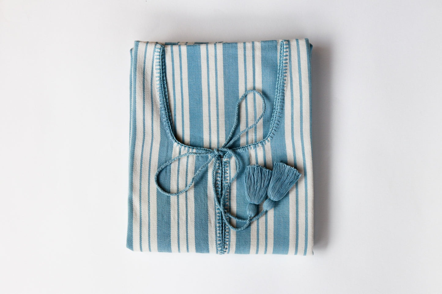 BLUE STRIPE NARROW MINI KAFTAN