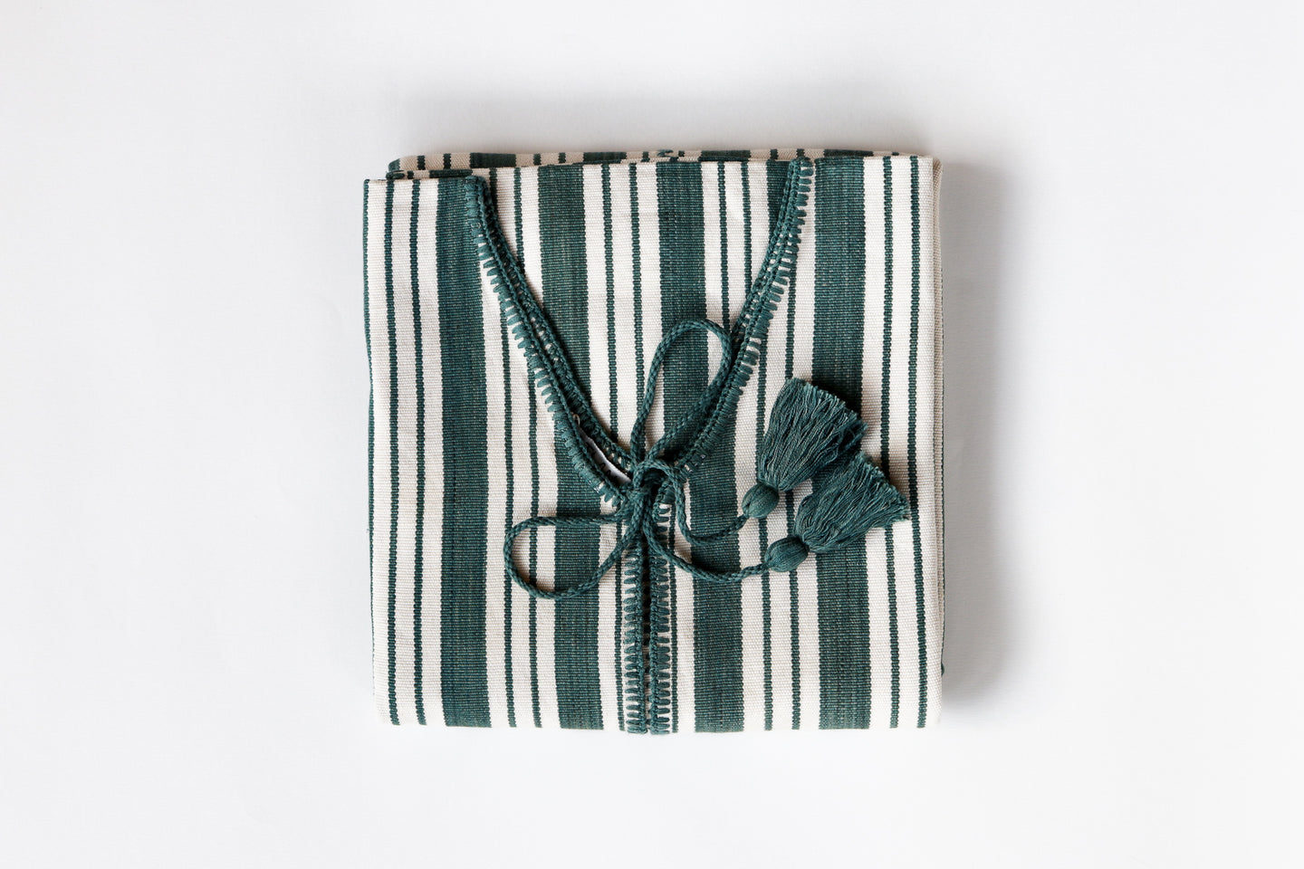 EMERALD STRIPE WIDE MINI KAFTAN